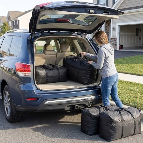Multipurpose Extra Large Heavy Duty Storage Bags Duffle Bags for Space Saving Moving Storage (Black, 21Gal/81L - 2 Pack) - size: 21Gal/81L - 2 Pack