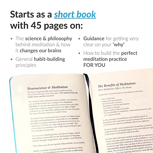 The Meditation Sidekick Journal - Meditation Books Meets Guided Journal! This Mindfulness Journal Helps You Meditate Effectively! Meditation Journal. Habit Journal Meditation for Beginners.