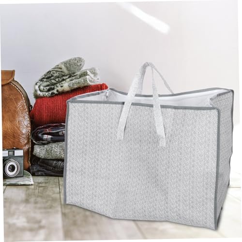 Mobestech Multi Functional Storage Bag for Home Large Non Woven Organizer for Clothes Quilts and Pillows Versatile Folding Design for Closet Travel Luggage Pouch