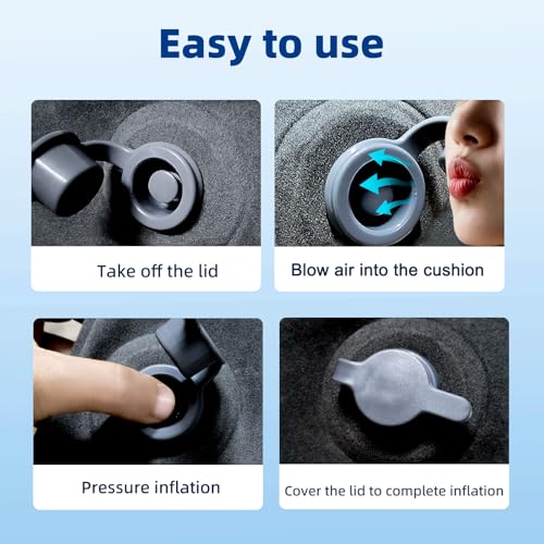 Sondor Travel Cushion,Air Seat Cushion,Evolution Cushion Portable & Lightweight Inflatable Seat Cushion - Ideal for Airplane Chairs, School Bleachers, Stadium Seats, and Wheelchairs - color: Black