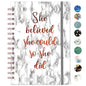 Ruled Notebook/Journal - Spiral Notebook with Premium Thick Paper, 8.5" X 6.4", College Ruled Spiral Notebooks, Waterproof Hardcover, Perfect for Daily - color: black white