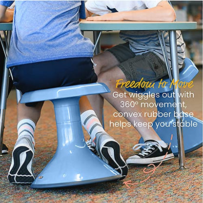 ECR4Kids ACE Active Core Engagement Wobble Stool, 15-Inch Seat Height, Flexible Seating, Powder Blue - color: Powder Blue