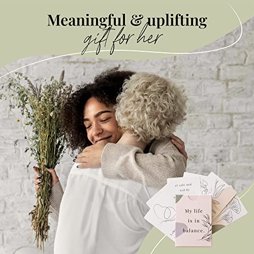 Affirmation Cards for Women Balance — 52 Positive and Motivational Cards | Daily Empowering Inspirational Questions for Therapy, Meditation, Self-Care & Mindfulness | Double-Sided and Sturdy