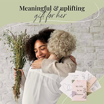 Affirmation Cards for Women Balance — 52 Positive and Motivational Cards | Daily Empowering Inspirational Questions for Therapy, Meditation, Self-Care & Mindfulness | Double-Sided and Sturdy
