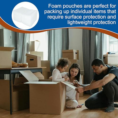 100 Pack Foam Pouches, Cushion Foam Pouch for Moving and Storing, 6"x 8" Foam Wrap Pouches Protect Fragile Items, Protect mug, Glasses, China, and Dishes, Packing supplies - size: 6"X 8" 100PCS