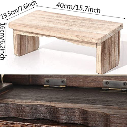 Kneeling Chair,Meditation Bench Kneeling Stool,Perfect Wooden Kneeling Stool Ergonomic Kneeling Meditation Yoga Bench, with Locking Hinges, for Tea Ceremony, Yoga, Praying, Deep Meditation Bench(White - color: White
