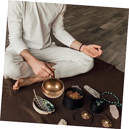1Set Premium Singing Bowl Meditation Set with Mallet and Mat for Yoga and Mindfulness Sound Bowl for Relief and Healing