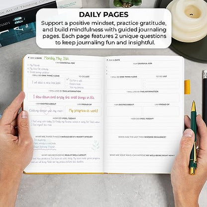 Clever Fox Self-love Journal – Guided Self-Discovery Log for Self-care, Reflection & Self-help, Mental Health, Gratitude & Mindfulness (Amber Yellow) - color: Amber Yellow