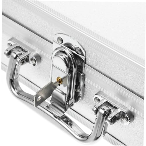 OSALADI Portable Aluminum Alloy Storage Box Tool Boxes for Boys and Girls Compact Briefcase Microphone Holder Aluminum Carry Case