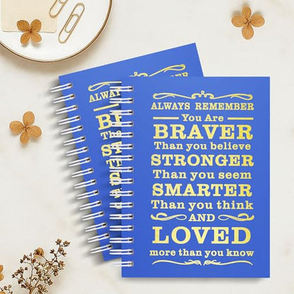 3Pcs A6 Spiral Notebook,Inspirational Journal,Motivational Journal for Women Men,Spiral Journal Notebook College Ruled Daily Diary for School,Travel,Business,Work (3Pcs-A6 Always Dark Blue) - color: 3pcs-a6 Always Dark Blue