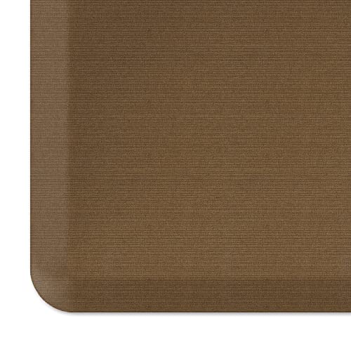 NewLife by GelPro Anti-Fatigue Designer Comfort Kitchen Floor Mat, 20" x48”, Grasscloth Khaki Stain Resistant Surface with 3/4” Thick Ergo-Foam Core for Health and Wellness