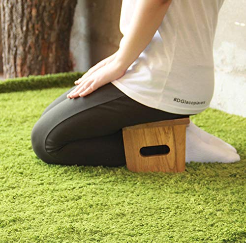 CKIDS Wooden Meditation Bench Kneeling Stool for Prayer Yoga Seat