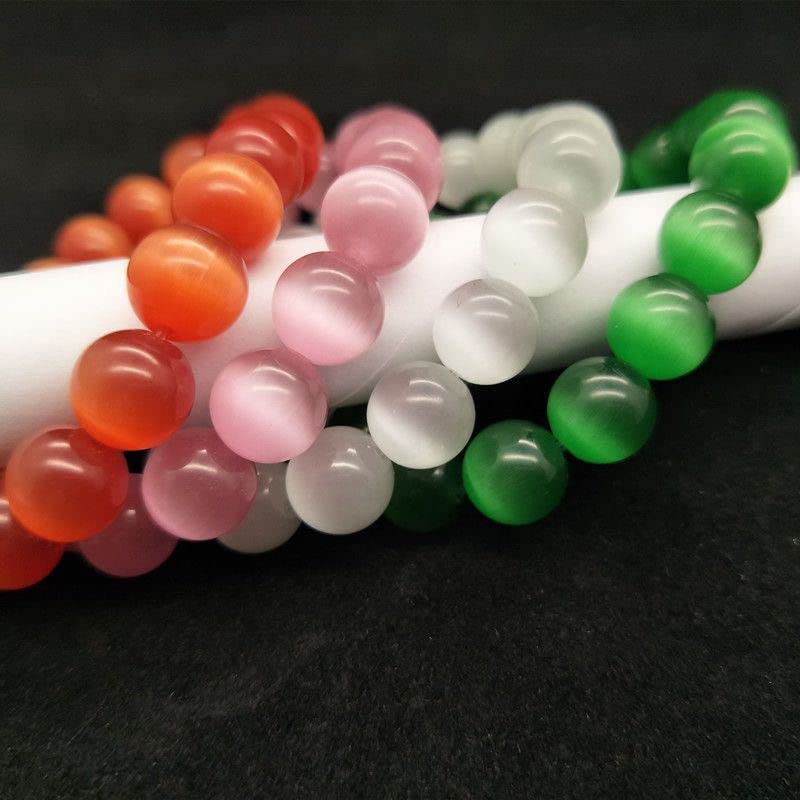 Fuqimanman2020 Healing Natural Stone Stretch Bracelet Strand Chakra Crystal Beaded Energy Reiki Spirituality for Women Conservancy Meditation Protection Jewelry - color: Pink