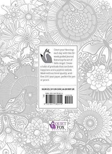 Hello Angel Mandala Gratitude Journal (Quiet Fox Designs) Inspirational Guided Diary with Daily Prompts to Accentuate the Positive and Nurture Optimism, featuring Illustrations of Beautiful Mandalas