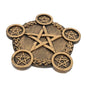 ULTECHNOVO Pentacle Star Candleholder Prop Decorative Altar Ornament for Sacrifice Rituals Compact Long-Lasting Material Unique Desktop Decor for Home and Ceremony
