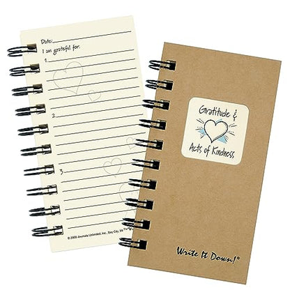 Gratitude & Acts of Kindness Journal - MINI Kraft Hard Cover (prompts on every page, recycled paper, read more...)