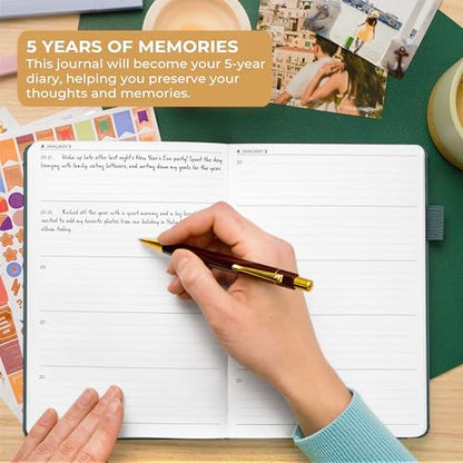 Clever Fox One Line A Day Journal – 5-Year Memory Notebook – Daily Time Capsule Diary for Women & Men –Five-Year Day-by-Day Planner (Deep Sea) - color: Deep Sea
