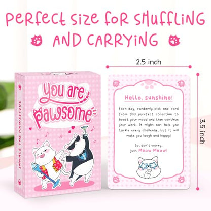 99FOX You are Pawsome Oracle Card Decks for Adults Teens Cat Inspiration Motivational Tabletop Game