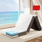 Hanherry 4 Inch Foldable Mattress Twin Size, Tri-Folding Portable Memory Foam Topper Floor Bed with Storage Bag, Washable Cover for Travel, Camping, RV, Guest - size: Twin (75 × 38 inch)