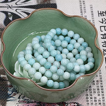 Keleny Gem Semi Precious Gemstones 8mm Natural Quartzite Stone Round Beads Rock Crystal Jasper Stretch Bracelet 7 Inch Unisex - color: 8mm Blue Amazonite