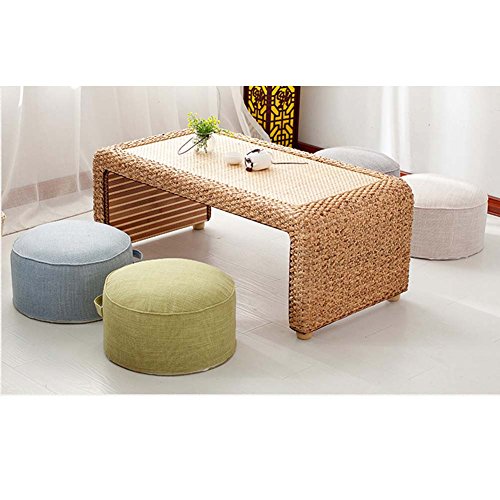 FANCY PUMPKIN Yoga Meditation Tatami Floor Pillow Seat Cushion Zafu Foot Stool, Off-White - color: Off-white