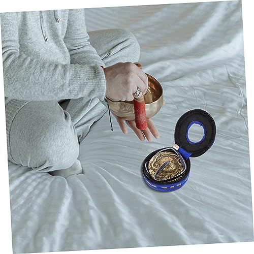 1pc Nepalese Handmade Meditation Cymbal Bell for Yoga and Mindfulness Practices with Storage Bag Lightweight Religious Percussion Instrument