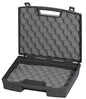 Black Plastic Briefcase Storage Case with Foam - 76mm x 280mm x 240mm