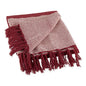 DII Striped Throw Collection Urban Cityscape Border - color: Barn Red