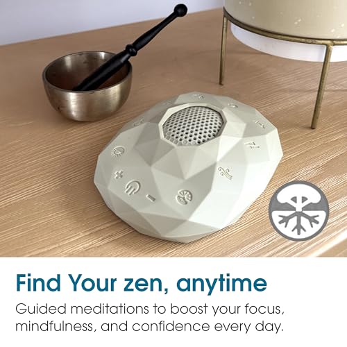 Zenimal Teen and Adult Meditation Audio Player - Patented Screen-Free Mindfulness Device with 9 Audio Meditations and 60 Minutes of Soothing Sounds and Music, Jade Sandstone