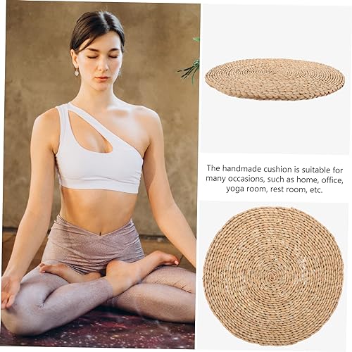 Elegant Meditation Pillow Yoga Seating Mat Handmade Craftsmanship Woven Floor Cushion for Home