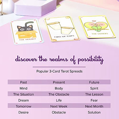 Cute Kawaii Tarot Cards for Beginners - Anime Magic Oracle Deck for Teens - color: Anime