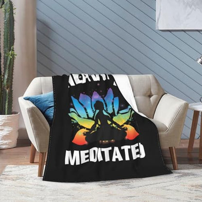 Buddha Buddhism Heavily Meditated Yoga Premium Fleece Blanket, Ultra-Soft Plush Throw Blanket for Bed, Couch & Travel 40"x30" - size: 40"x30"