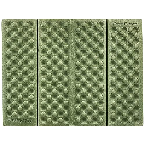 AceCamp 3940 Portable Lightweight Mini Waterproof Folding Mat, Foam Sitting Pad for Outdoor Activities, Foldable Kneeling and Seat Cushion for Comfort, Red