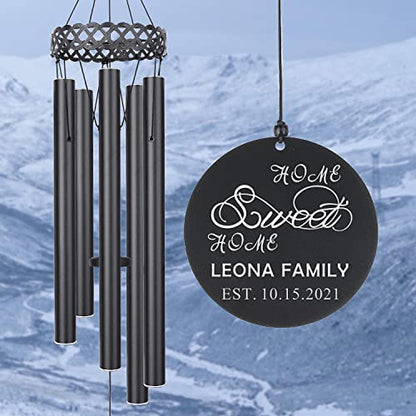 First Home Wind Chime, House Warming Gifts for New Home, Housewarming Gift for New House, New Home Owner, New Home Christmas Idea, Personalized New Home Gifts, New Home Ornament, Christmas Home Gift - color: Sweet Home-3