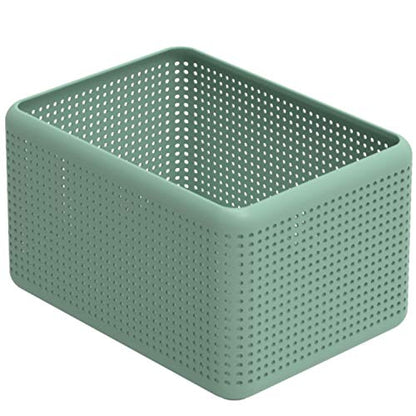 Rotho Storage Box Without lid 13 l, Plastic (PP) BPA-free, Green, 13l (32,6 x 23,8 x 18,8 cm) - color: Green