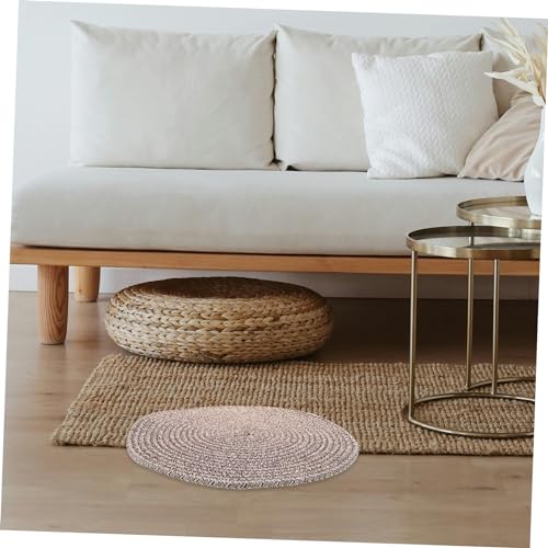 Seat Cushion Round Floor Pillow Giant Woven Floor Mat Comfortable Sitting Pillow for Home and Office