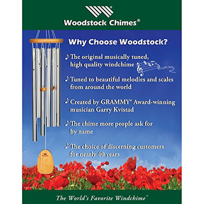 Woodstock Chimes Signature Collection, Precious Stones Chime, 12'' Rose Quartz Décor Designs - Small Chimes Wind Chimes for Outdoor, Patio, Home or Garden Décor (PSR)