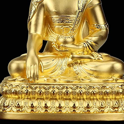 Sculpture Tabletop Statue Figurine Zen Brass Sculpture Statue Decoration Shakyamuni Buddha Statue and Meditating Peace Harmony Sculpture Mini Office Unique Gift
