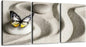 Japanese zen garden meditation stone concentration and relaxation sand 3 Piece Canvas Wall Art for Living Room Bedroom Office Framed Prints Pictures Painting Wall Decor Artwork for Walls Set of 3