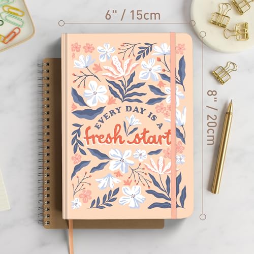 Rileys & Co Notebook Journal for Work and School - Lined Journal 8 x 6 Inches - Gold Foil Cover - Compact Notebook for Women - 240 Pages - Lined Notebook - Hardcover Journal (Fresh) - color: Fresh