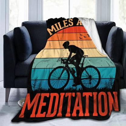 Miles are My Meditation Throw Blanket for Couch Bed Sofa Blankets Super Soft Warm Cozy 40"x30" Flannel Throw Blanket - size: 40"x30"