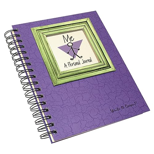 Write it Down series by Journals Unlimited, Guided Journal, Me, A Personal Journal, Full-size 7.5"x 9", Purple Hard Cover, Made in USA