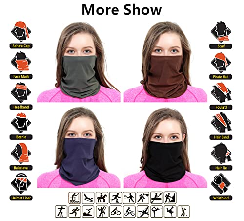 Headband Neck Gaiter Head Wrap Headwear Face Mask Magic Scarf Bandana for Men and Women - color: 6pc.solid Color Series
