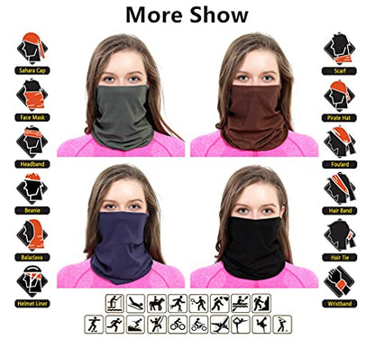 Headband Neck Gaiter Head Wrap Headwear Face Mask Magic Scarf Bandana for Men and Women - color: 6pc.solid Color Series