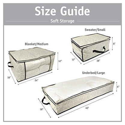 DII Breathable Closet Soft Storage Bag, Damask, Sweater Size - color: Damask, style: Sweater Size