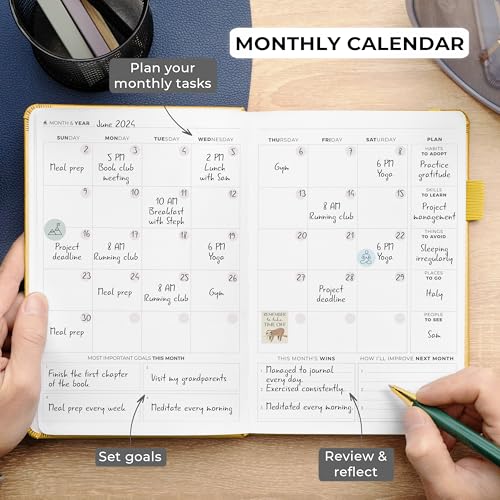 Clever Fox Self Mastery Journal – Guided Daily Reflection & Self Improvement Journal with Prompts – Journaling Notebook for Women & Men (Amber Yellow) - color: Amber Yellow