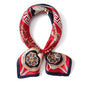 ANDANTINO 100% Mulberry Silk Scarf -21” Lightweight Square Neckerchief – Breathable Digital Printed Scarves with Gift Packed - color: Red