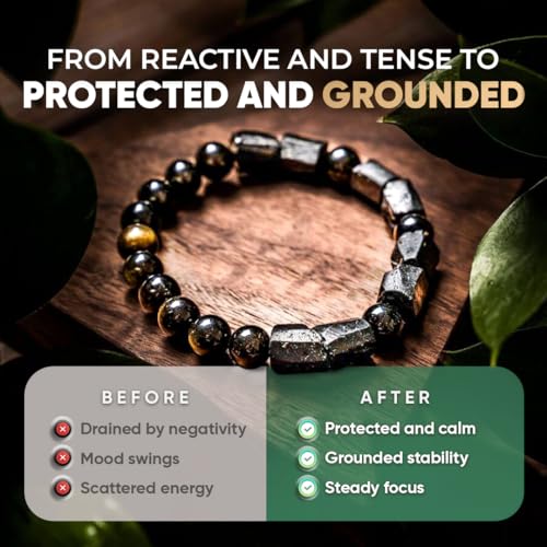 Conscious Items Protection Bracelets for Women & Men, Healing Crystal Bracelet with Natural Stones for Energy Shielding, Grounding, Stress, & Negative Energy Protection - style: The Spiritual Protection Bracelet