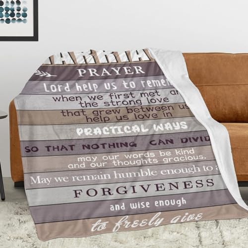 Wedding Gifts for Couples 2026, Bridal Shower Gifts, Bridal Shower Gifts for Bride, Bridal Shower Wedding Gifts, Wedding Gifts for Newlyweds, Marriage Prayer Wedding Gifts 60" x 50" Blankets - color: Marriage Prayer
