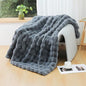 UKELER Soft Faux Fur Throw Blanket 50''x60'' Solid Reversible Shaggy Blanket Plush Thick Fluffy Blankets Throws for Bed, Couch, Sofa, Office, Camping Dark Grey - color: D-dark Grey, size: 50''x60''